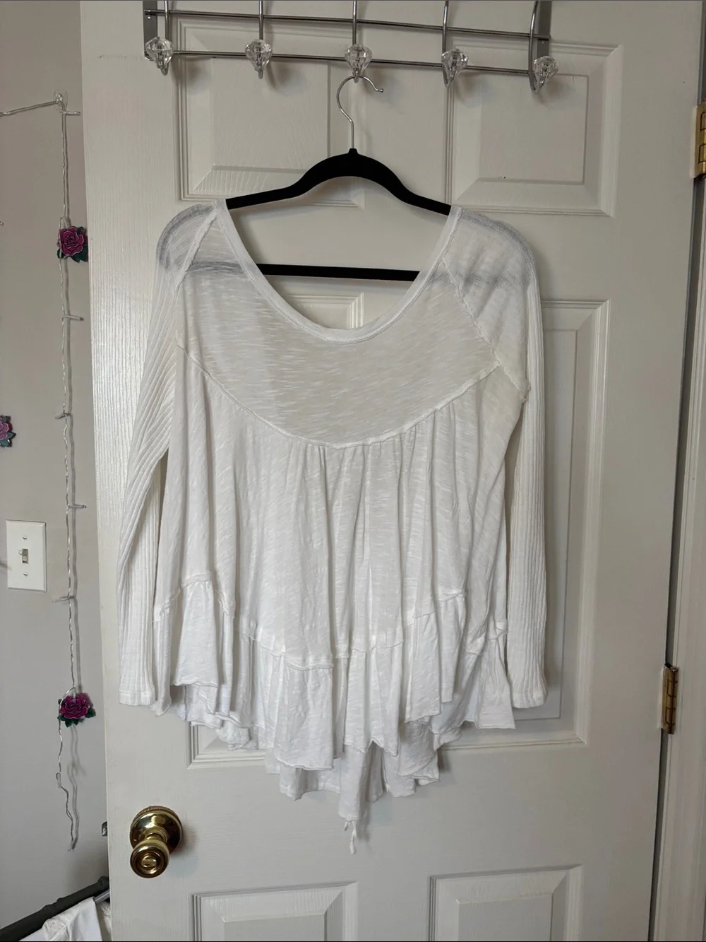 We The Free White Flowing Long-Sleeve Tunic